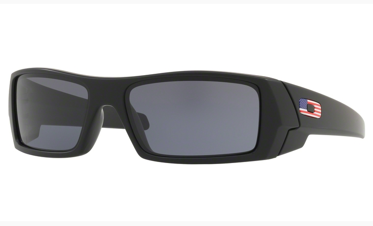 Oakley SI Gascan Sunglasses - USA Flag - Matte Black / Gray Lens - 11-192