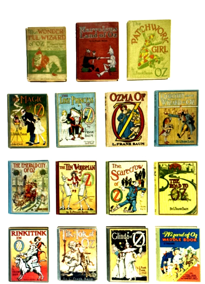L Frank BAUM, W.W Denslow The Wonderful Wizard of Oz 1st Edition 1900 ENTIRE SET - Image 2 of 4