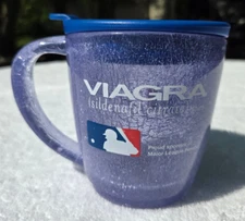 Viagra Travel Coffee Mug MLB Pfizer Major League Baseball Crackle Pattern Cup