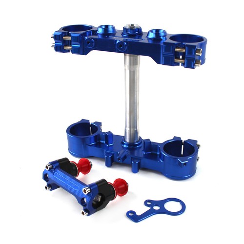 Blue Triple Tree Clamps Steering Stem Riser Mount Clamp For DRZ400SM 2005-2019 - Picture 2 of 15