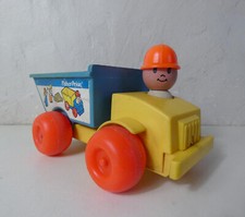 Fisher Price camion benne jaune vintage