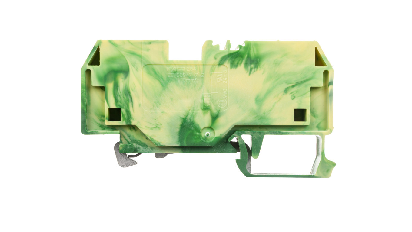 2-wire connector 10mm2 yellow-green 284-907 /T2UK