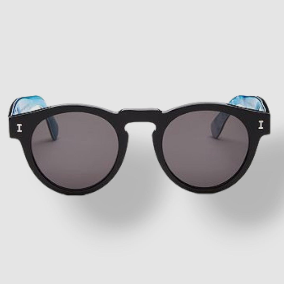 Illesteva x Gray Malin Unisex Black Round Sunglasses Shades 