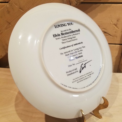 Loving You Elvis Remembered Collector Plate Susie Morton 1987 10" Swanky Barn - Picture 7 of 12