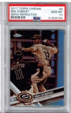 2017 Topps Chrome Ben Zobrist SEPIA Refractor PSA 10