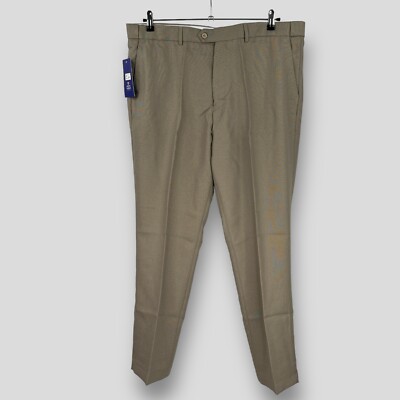 JAMES HOLTON Herren Beige Formelle Hose W42 L31 Anzughose Smart Neu