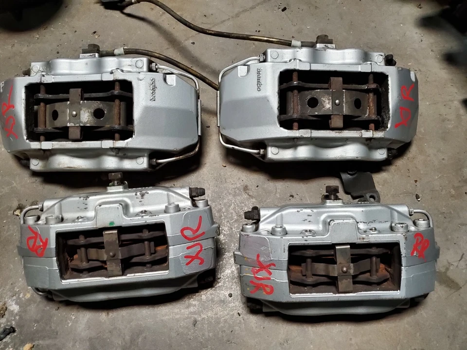 2003-2004-2005-2006-07-2008 JAGUAR S-TYPE R XJR PINZAS FRENO DELANTERAS TRASERAS BREMBO Foto 2 de 4