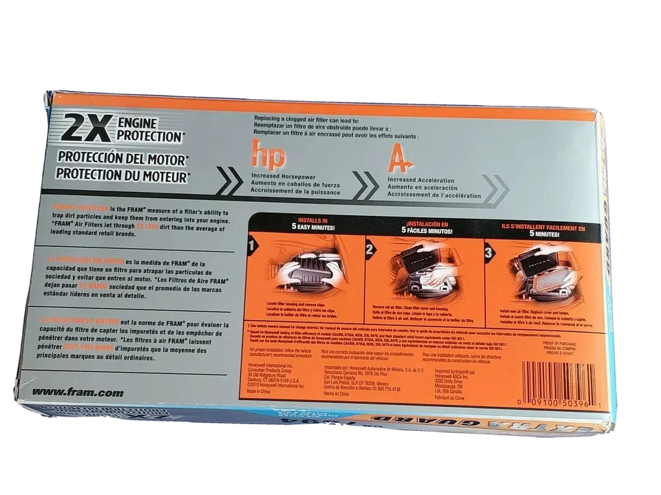 Marco Auto Coche Protección Motor CA7094 Marco Filtro Aire Foto 2 de 2