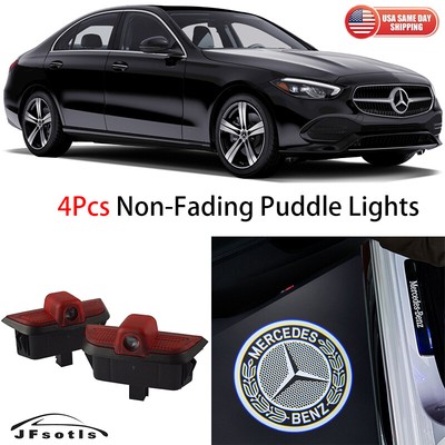 4X Door Lights Welcome Projector Ghost Shadow Light For Benz C-Class W204 08-14