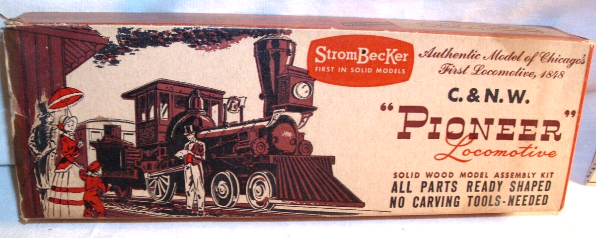 STROMBECKER C&N.W. PIONEER STEAM LOCOMOTIVE TRAIN MODEL