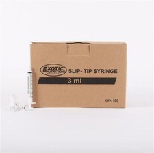 Exotic Nutrition 3mL Slip-Tip Syringe 100 Pack - Baby Animal Feeding Syringes