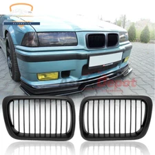 Matte Black Front Kidney Grill Grille For BMW E36 318i 323i 328i 323i M3 97-99