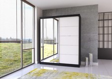 Schwebetürenschrank mit Spiegel Kleiderschrank Schiebetüren Schrank BELLA 03