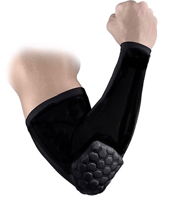 DGYAO Herren Basketball Protektor Arm-/Ellenbogenschutz x 2 schwarz XL