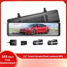 Dash Cam 4k For Car 12' Auto Video Recorder Wifi Support 1080P Rear View Camera