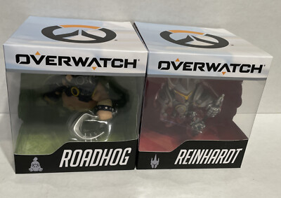 Overwatch Lot of 2 Reinhardt Roadhog Cute But Deadly Figures NEW IN BOX