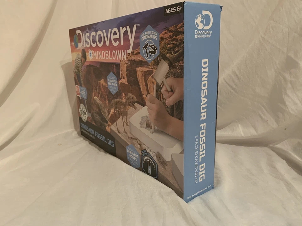 NUEVO descubrimiento alucinante dinosaurio fósil excavación paquete de 2 kit de excavación Foto 2 de 4