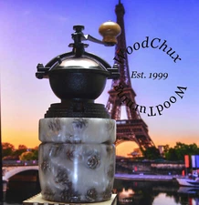 Handmade Crank Pine Cones & Resin Manual Coffee Bean Grinder Grinding Mill 355