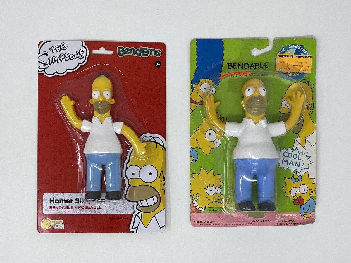 The Simpsons Bendable Homer Figure Lot Jesco 1990 Sunny Days
