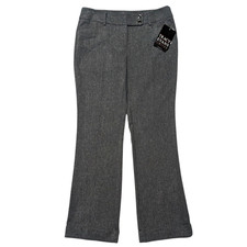 Vintage Y2K Tracy Evans Womens Gray Pants Size 9 Cuffed Flared Office Preppy NWT
