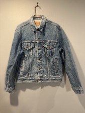 VINTAGE LEVI'S Men Trucker Boxy Denim Jacket WPL 423 Cotton USA Made Y2K