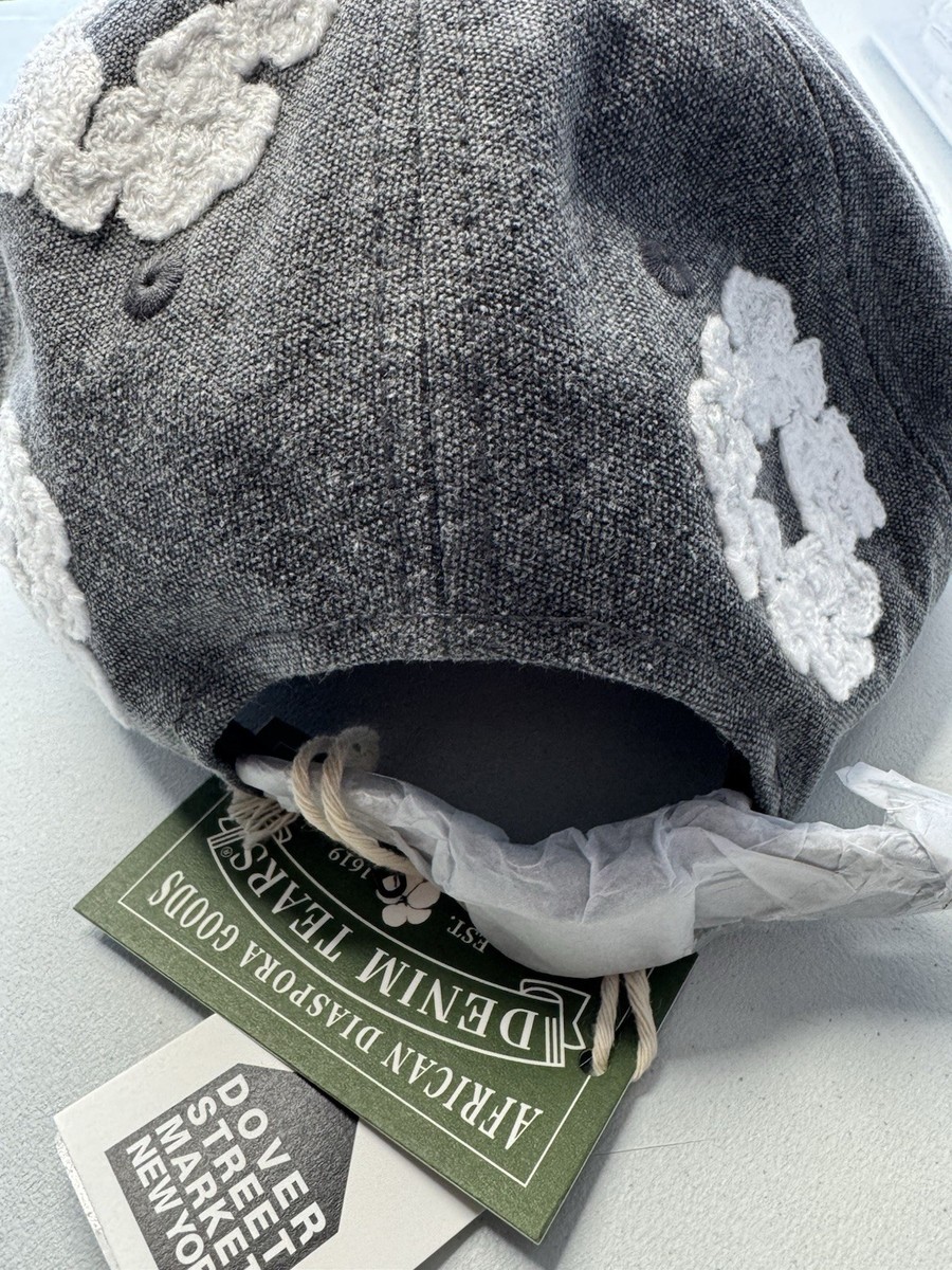 Denim Tears Cotton Wreath Logo Embroidered Charcoal One Size Hat