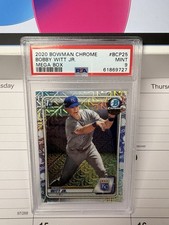 Bobby Witt Jr. PSA 9 Mint 1st Bowman Chrome Mega Box Mojo Refractor #BCP-25
