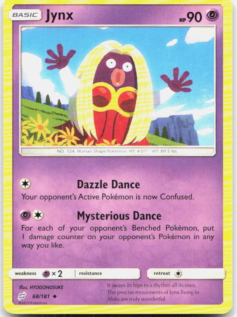 Jynx 68/181 Uncommon Team Up Pokemon Lightly Played