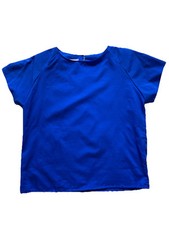 VTG 80's Impressions Of California Women Top Sz M Blouse Blue Silky NICE