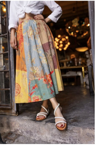 ZARA ZW COLLECTION PRINT MIDI SKIRT SIZE XS WITH TAGS