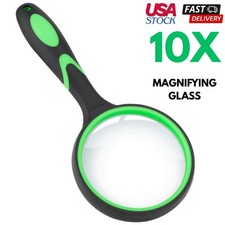 10X Shatterproof Magnifying Glass 10X Large Handheld Magnifying Glass for Kids