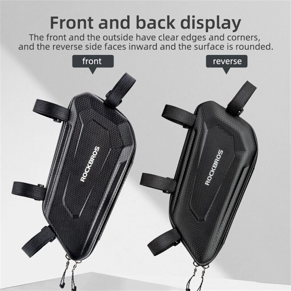 Pair ROCKBROS Motorcycle Side Storage Bag Hard Shell Frame Bags Tool Bag 1.5L - Image 2 of 4