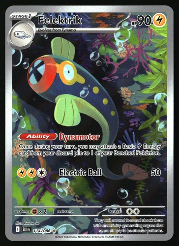 EELEKTRIK 114/086 HOLO ILLUSTRATION RARE BLACK BOLT POKEMON NEAR MINT