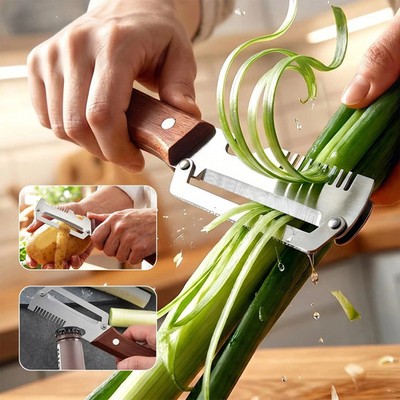 NEW 2 in 1 Multi-Functional Vegetable Peeler for Kitchen Stainless Steel Peeler