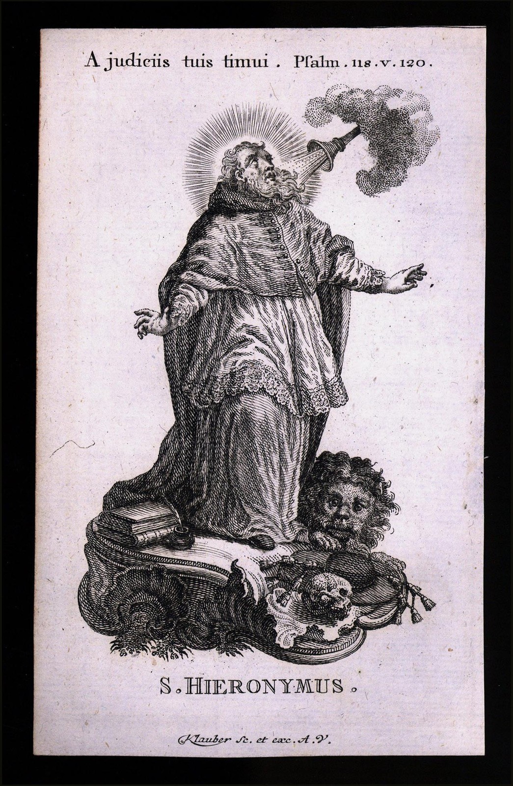 santino incisione 1700 S.GIROLAMO klauber