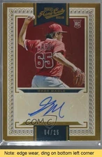 2016 Panini Prime Cuts Base VI Auto Holo Gold 4/25 Greg Mahle #163 READ 1i0