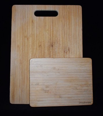 Freshware ~ Bamboo Cutting Boards ~ 13'' x 9'' Larger / 8'' x 6'' Smaller ~ Set of 2