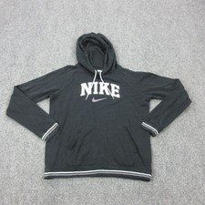 Nike Sportswear Varsity Hoodie Womens Small Black Fleece Sweatshirt Pocket