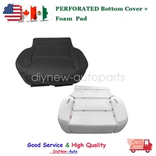 Driver Bottom Blk Seat Cover PERF+Foam Pad For 15-19 GMC Sierra Yukon Silverado