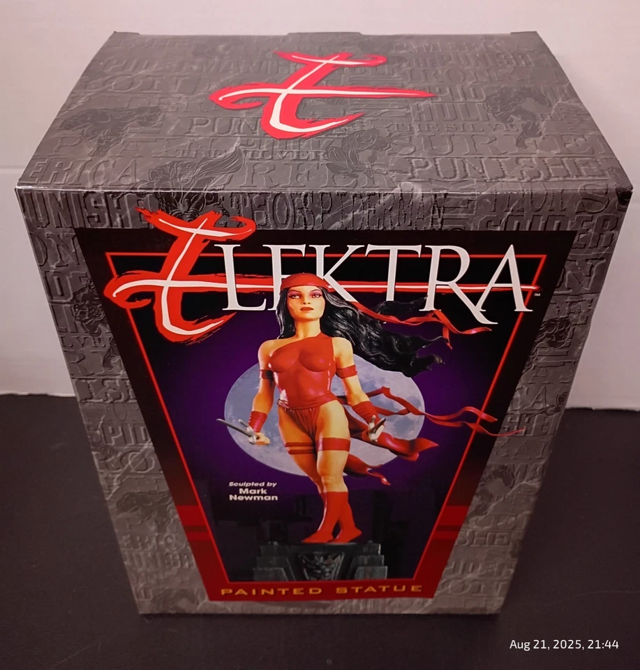 RARO 2001 Bowen Designs/Marvel Elektra 14" Estatua Edición Limitada Nunca Abierta Foto 2 de 4