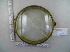 BULLE CLOCKETTE ELECTRIC CLOCK ORIGINAL BRASS DOOR FRAME BEVELED CONVEX GLASS