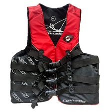 Connelly Mens Large Tunnel 4-Belt Nylon Life Vest Safety Jacket Red 2XL XXL