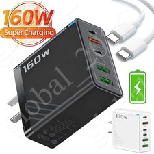 160W Fast Charging Block Type C Wall Charger For iPhone 17 16e 15 Pro Max 14 13