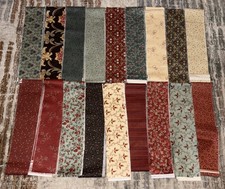 Moda Fabric Set Of 18 Jelly Roll 2-1/2" x 44" Strips, 100 Cotton Fabric