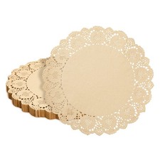 Disposable Paper Placemats, 12 Inch Round, 250 Pcs, Beige