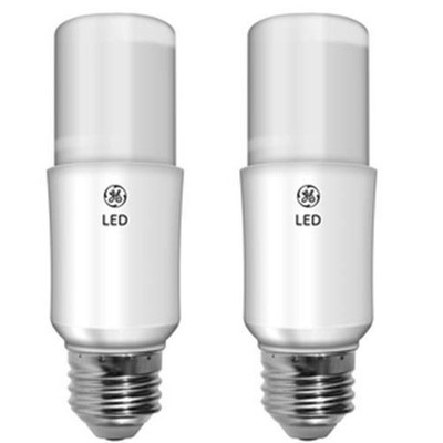 (2 bulbs)GE brightstik 15 watt LED, medium base,  1600 lumens LED Bright Stik,
