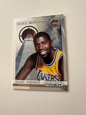2013-14 Panini Prizm Hall Monitors Magic Johnson #9 NBA Insert Karte Lakers HOF