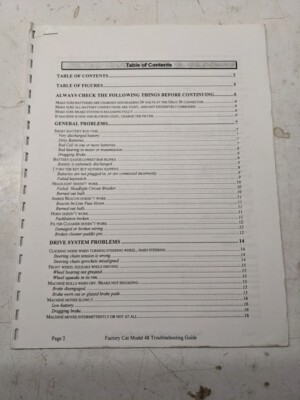 FACTORY CAT MANUAL REPAIR TROUBLESHOOTING GUIDE DIAGRAMS MODEL 48
