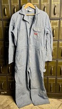 Vtg 40 Dickies Work Suit Engineer Coverall Herring Bone Stripe 1990  s Workwear