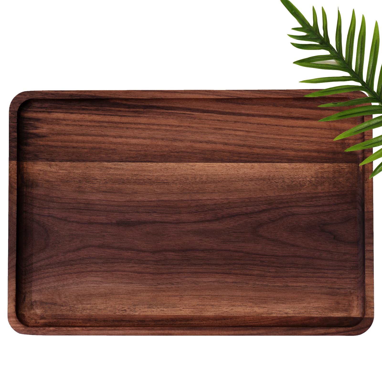 Rustic Walnut Wood Serving Tray, 13
